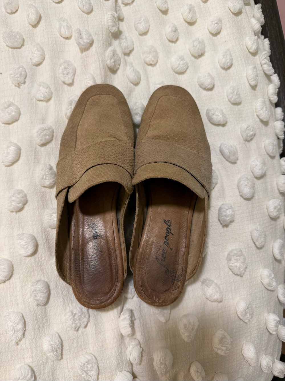Free People Men's Brown Suede Slip-On Loafers